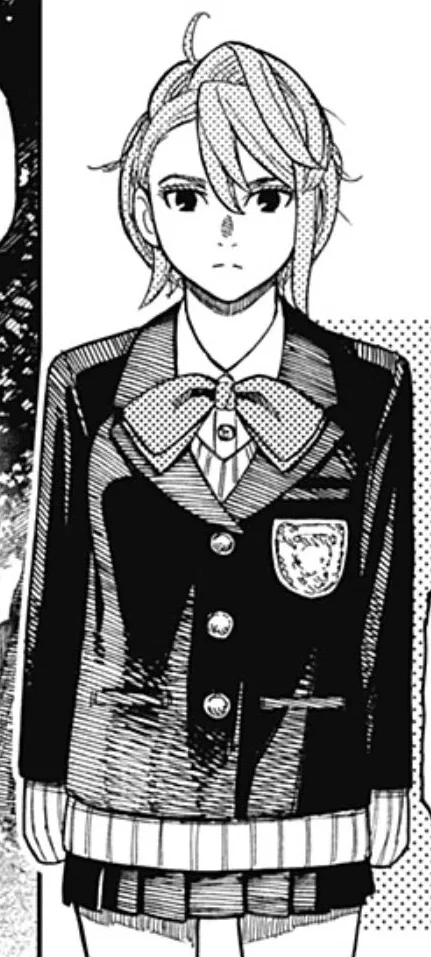 Aira Shiratori full body Dandadan school uniform pink hair reference
