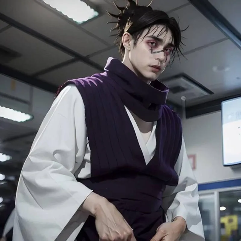Choso Jujutsu Kaisen cosplay full outfit purple vest reference