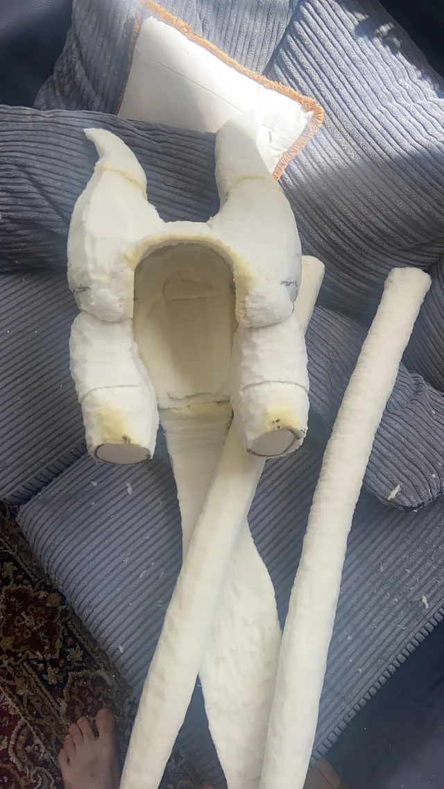 cosplay prop construction gluing shaping foam reference