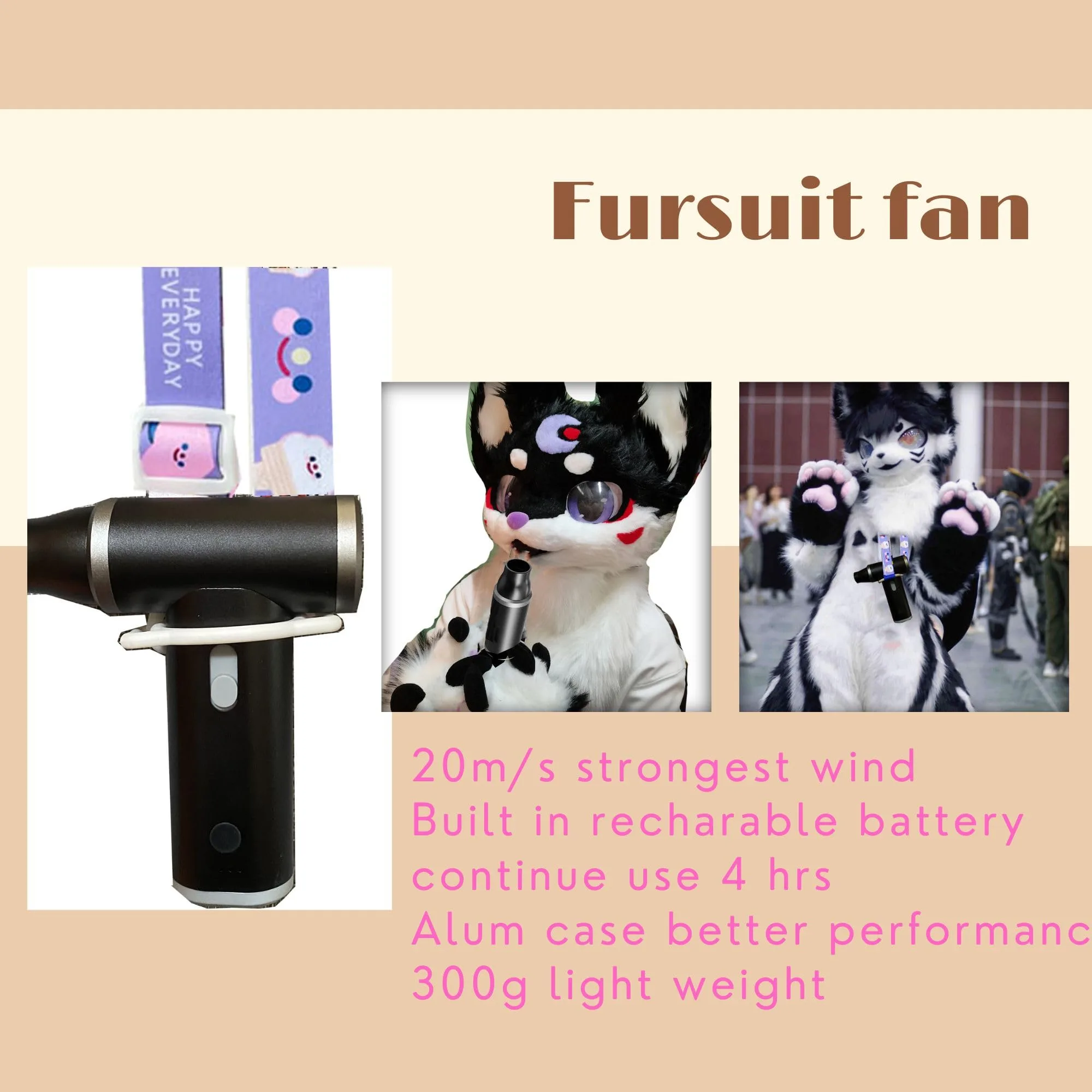 fursuit ventilation cooling fan installation reference