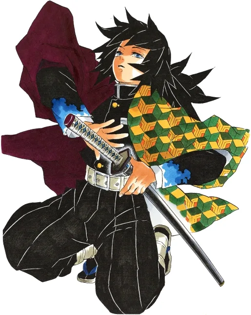 Giyu Tomioka full body haori official art Demon Slayer reference