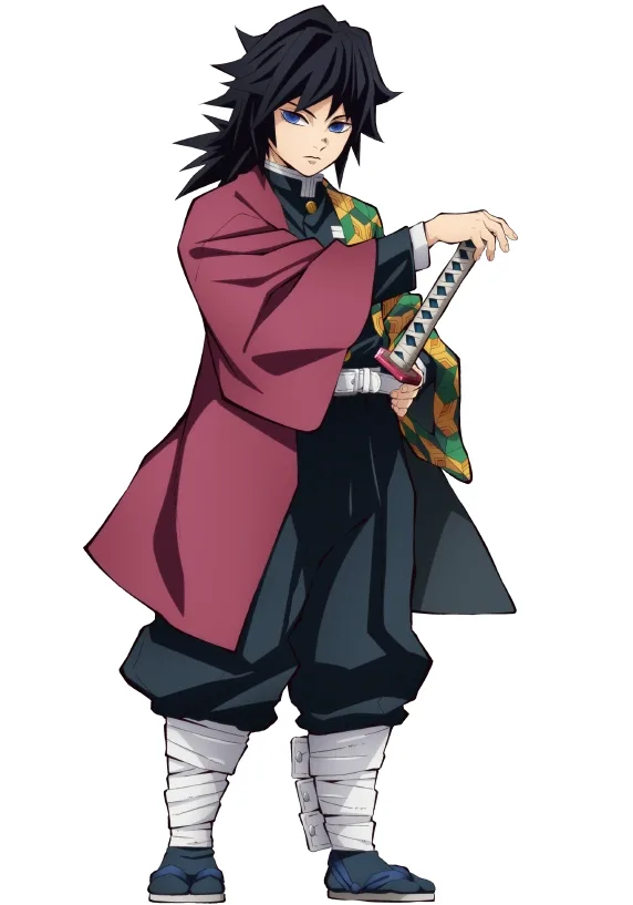 Giyu Tomioka full body haori official art Demon Slayer reference