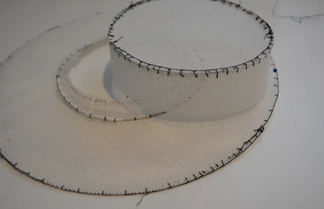 cosplay wide brim hat buckram structured brim construction sewing reference