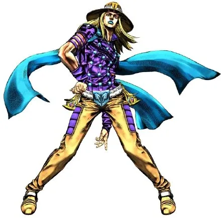 Gyro Zeppeli full body Steel Ball Run primary outfit hat steel balls reference