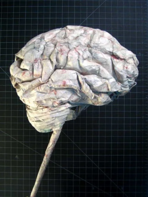 tissue paper brain prosthetic sculpting technique reference