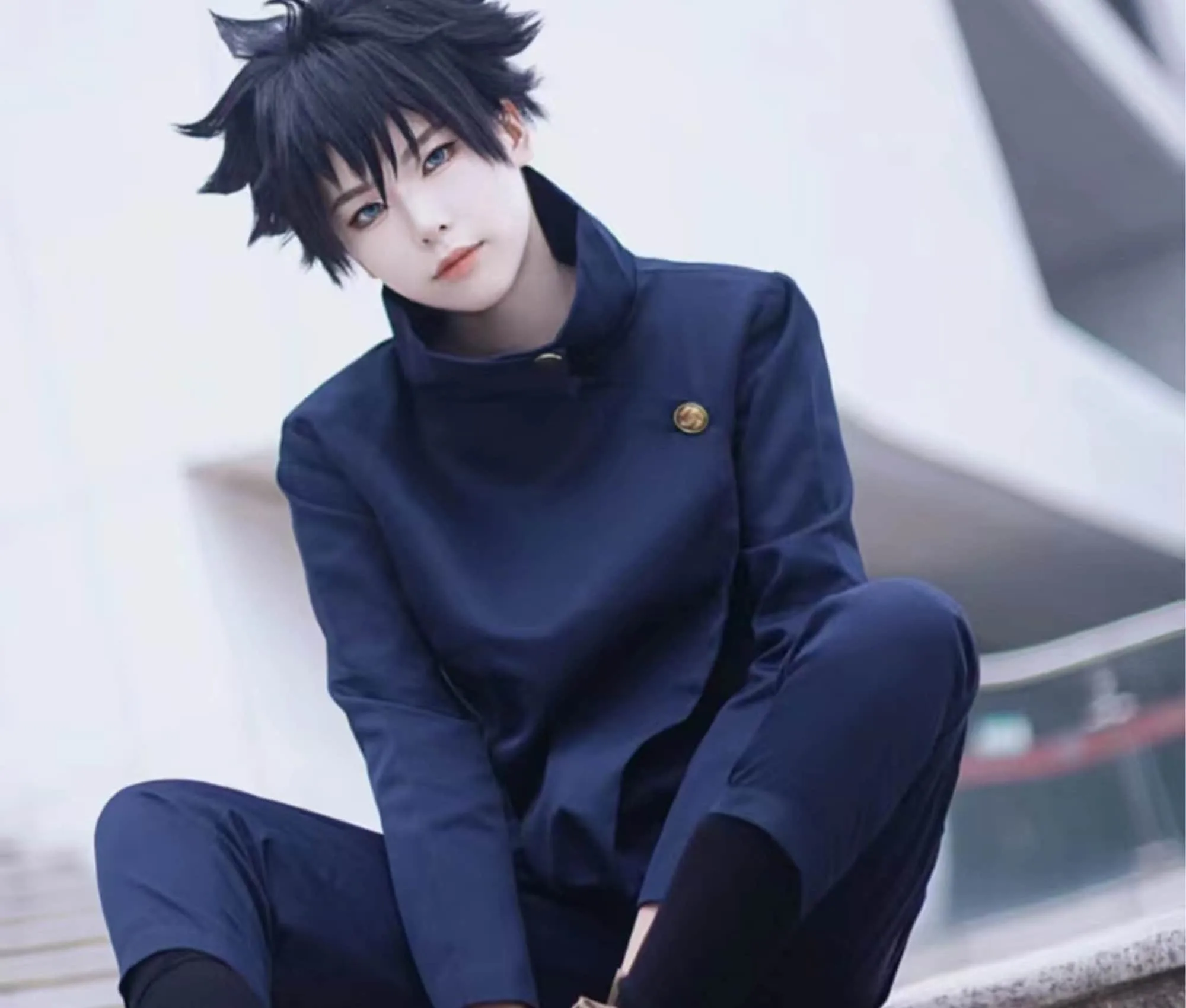 Megumi Fushiguro cosplay navy uniform reference