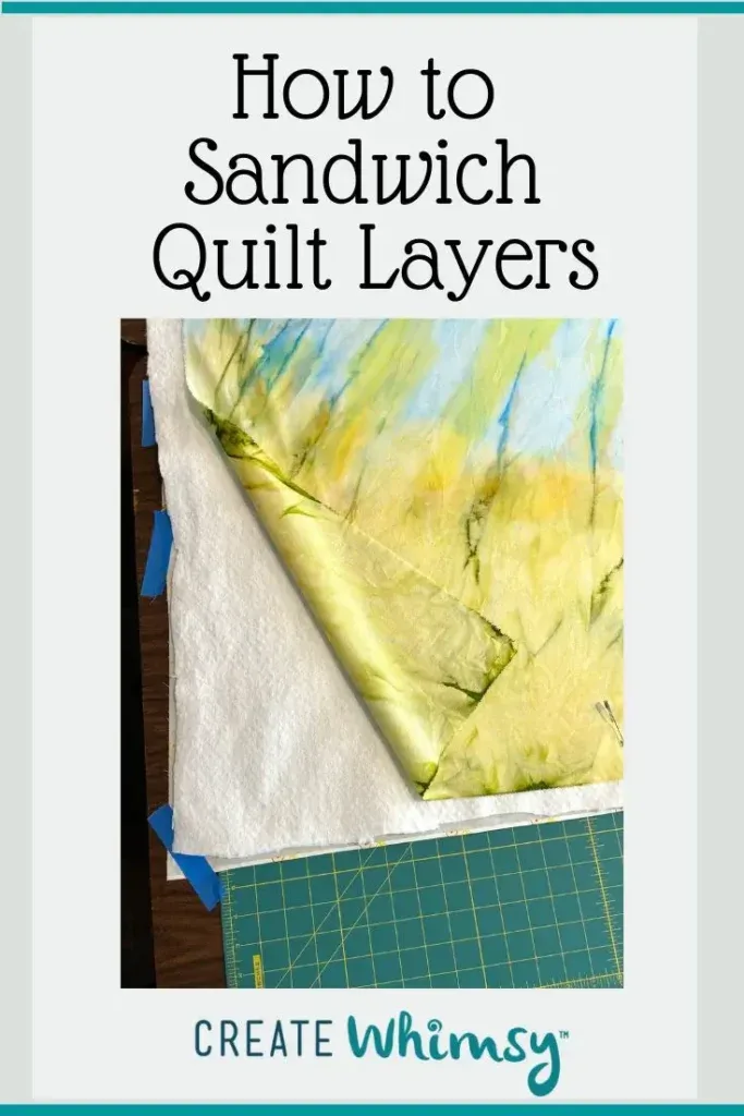 quilting sandwich basting layers reference