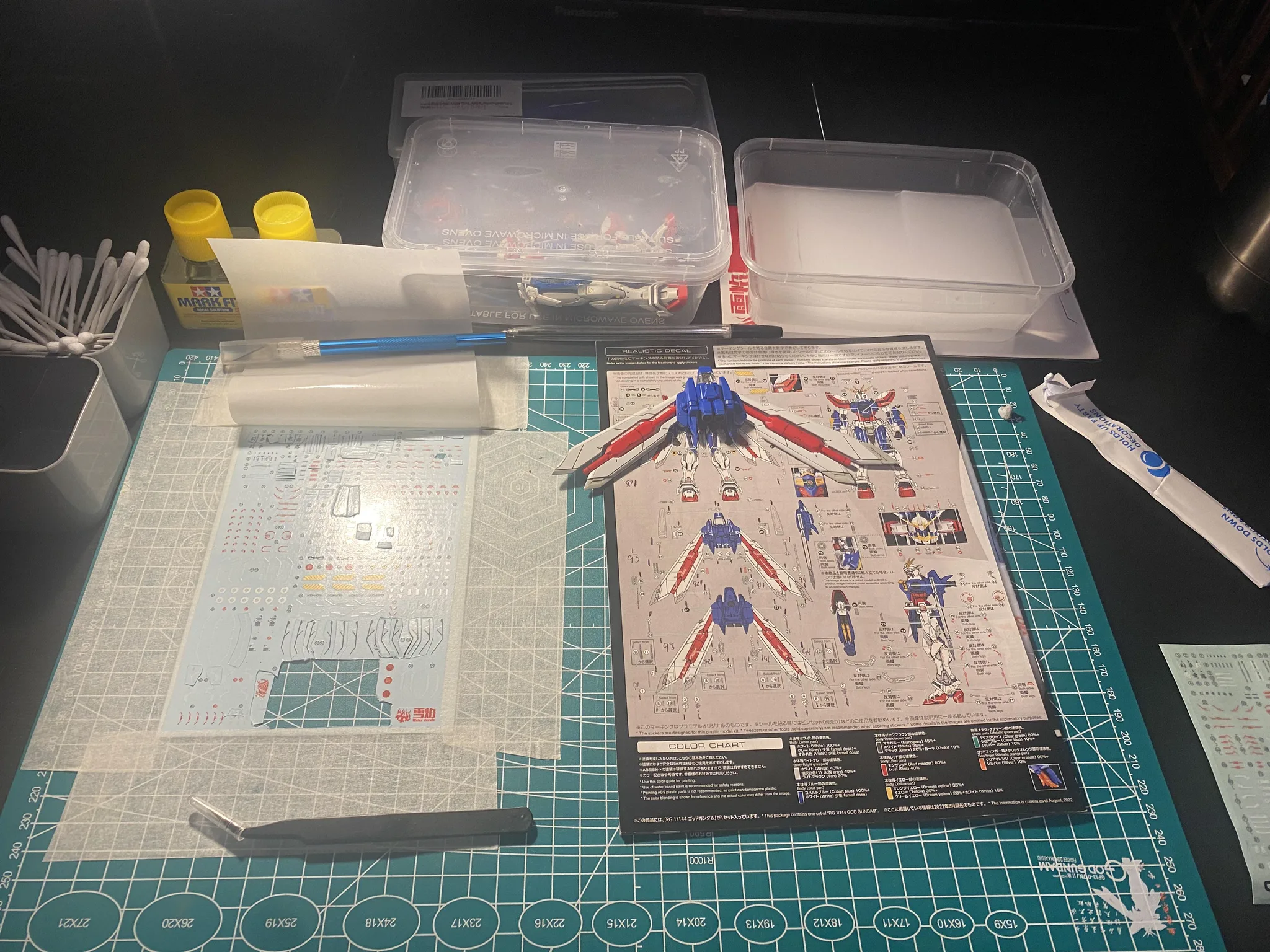 Gunpla decal application water slide tutorial reference