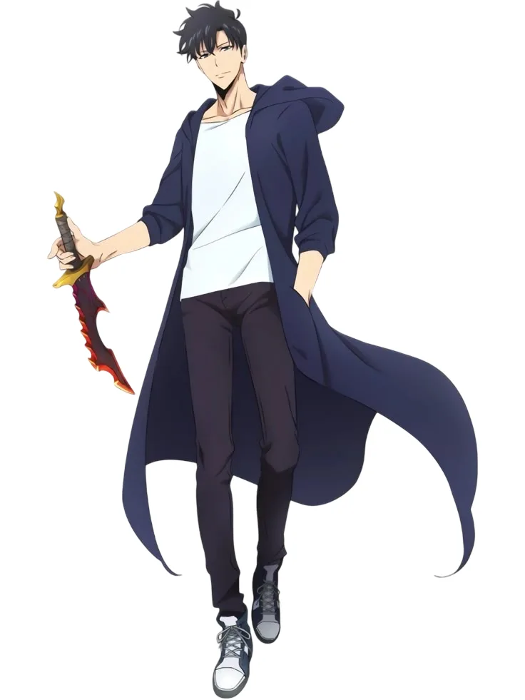 Sung Jinwoo Shadow Monarch full armor Solo Leveling reference