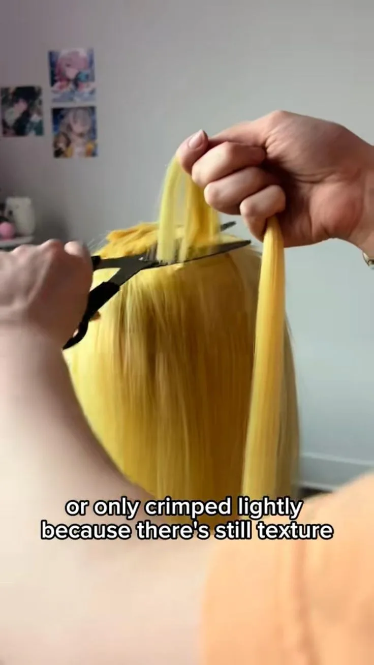 yellow orange gradient cosplay wig styling tutorial reference
